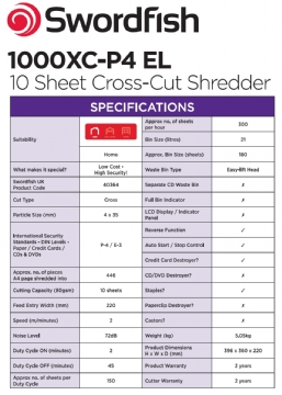 1000XC-P4 EL 10-sheet Cross-Cut